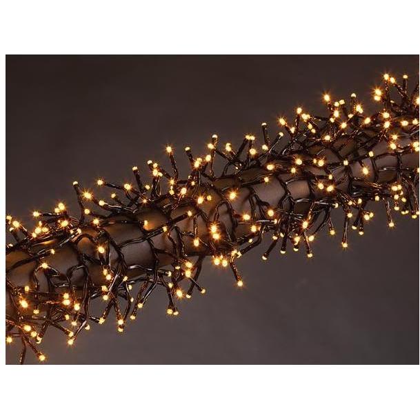 Velleman, Lichterkette, Merga LED - 12 m - 1020 LEDs - arizona white (blass Orange) - schwarzes Kabel - 31 V (12 m)