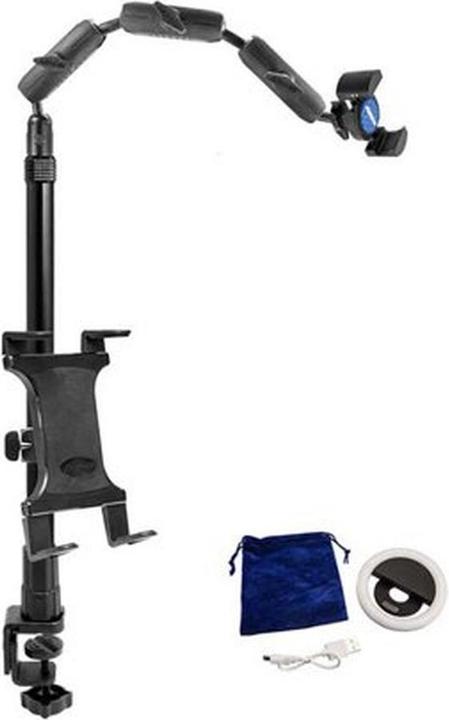 Actual product image Arkon Mounts Remarkable Creators Clamp Stand with Ring Light (Plastic)