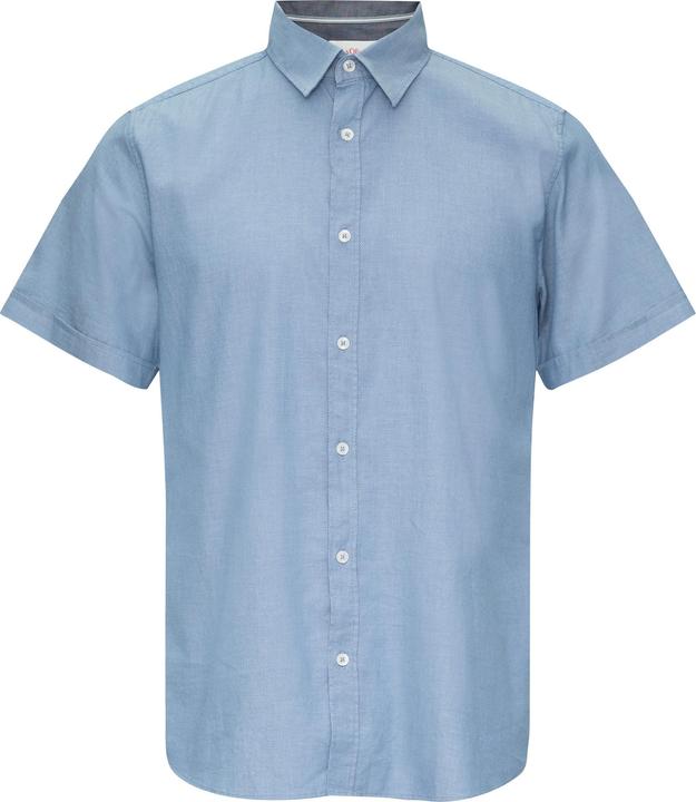 S.Oliver Hemd Slim Fit: Kurzarmhemd mit Chambray-Details (XXL)