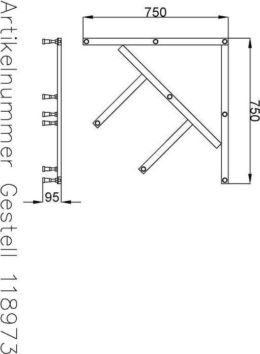Image du produit Hoesch Châssis Muna f DW quart de cercle 800x800mm