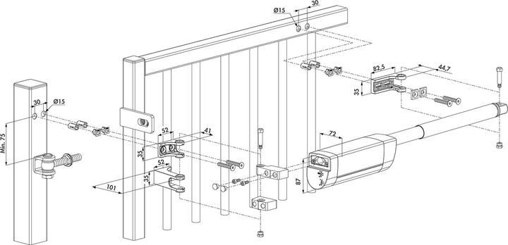 Actual product image Locinox Door closer Samson-2 (Room door, Entrance door, Wooden door, French window, Outdoor)