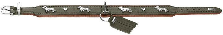 Immagine prodotto Hunter Collare bassotto Monaco 42/S, pelle di vacchetta, verde/cognac (42, Cane, Generale)