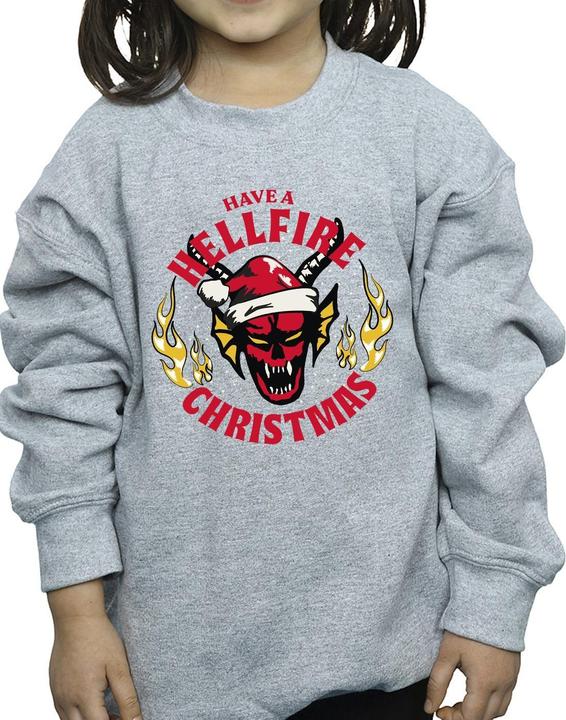 Produktbild Netflix Stranger Things Hellfire Christmas Sweatshirt Mädchen (152, 158)