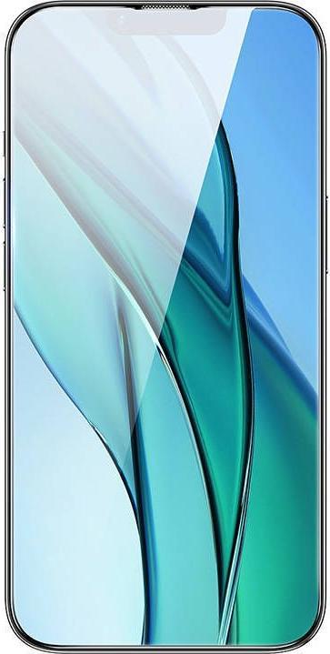 Actual product image Baseus All-glass Crystal Tempered Glass EasyStick Film iP14 (Pack of 2) (2 pcs., Apple iPhone 14)