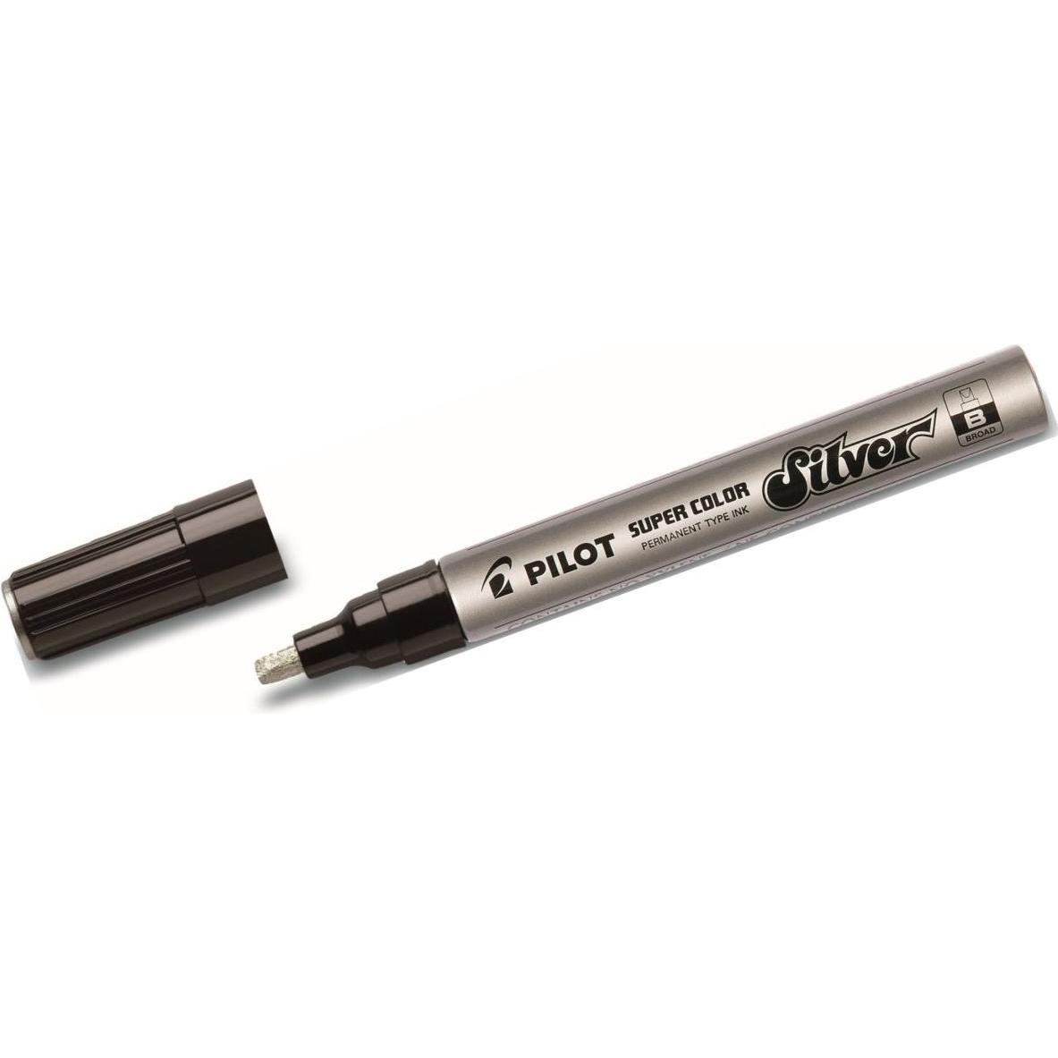 Thumbnail - Pilot, Marker, Lackmarker B SuperColor silber (Silber, 4 mm, 1 x)