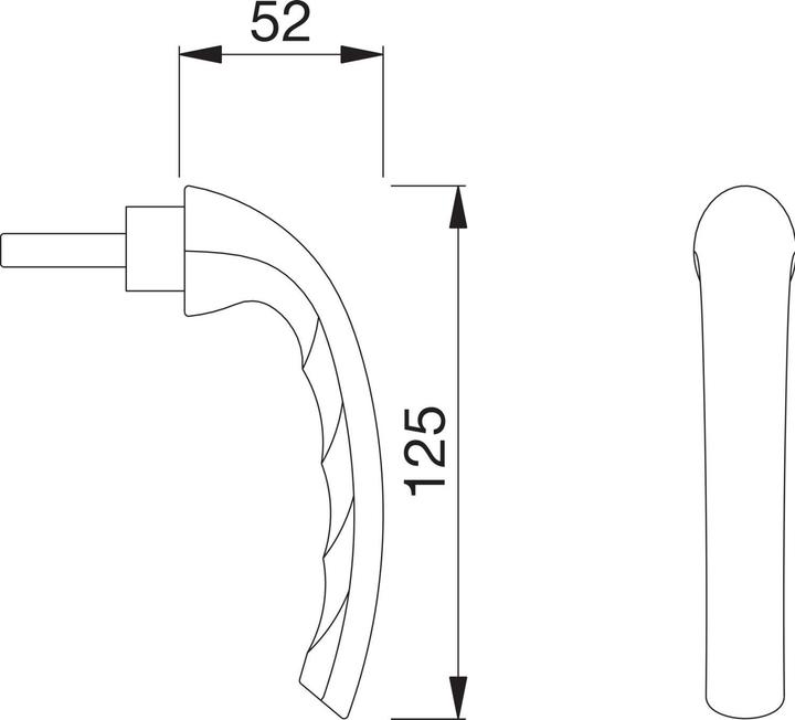 Image du produit Hoppe Poignée de fenêtre TÔKYÔ, aluminium blanc