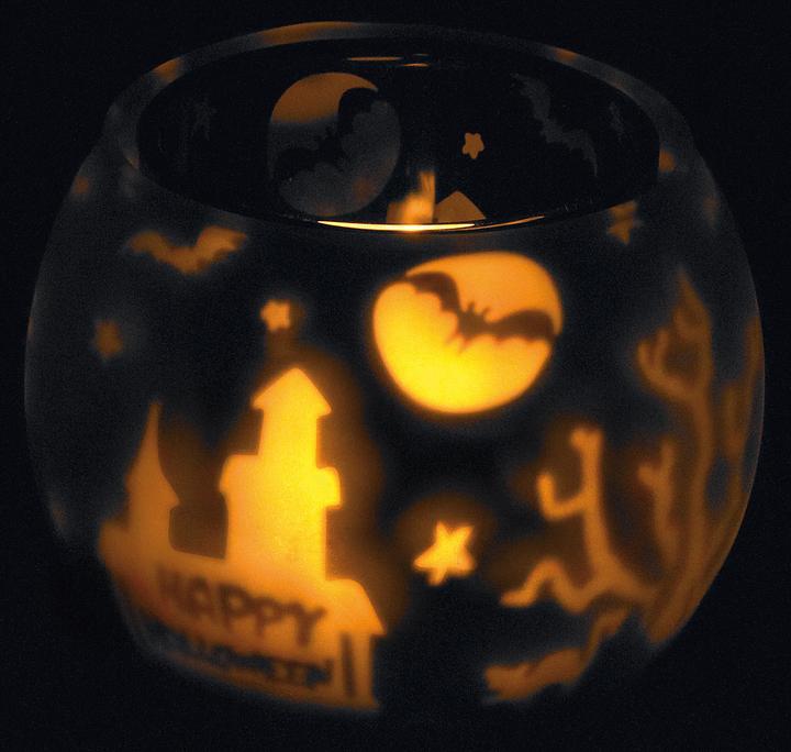 Produktbild Infactory Doppelglas-Windlicht "Geisterhaus" (1 x)