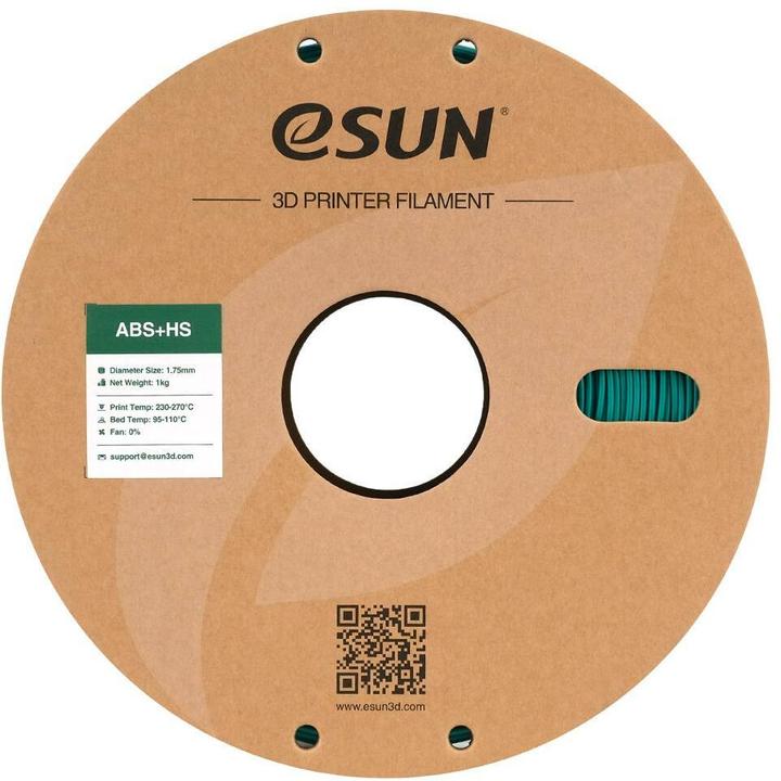 Image du produit eSUN EABS+HS 1,75mm GREEN 1kg (ABS, 1.75 mm, 1000 g, Vert)