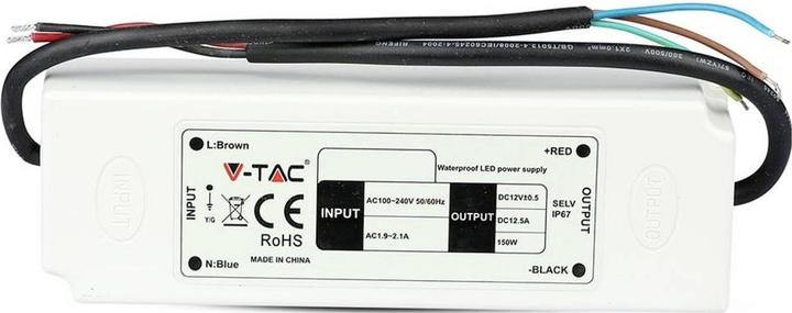Actual product image V-TAC VT-3248 - LED transformer, 150 W, 12 V DC, 12.5A, IP67