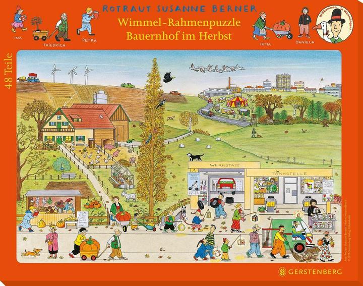 Wimmel frame puzzle autumn motif farm (48 pieces)