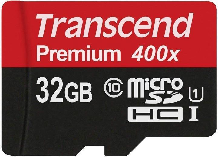 Actual product image Transcend Premium 400x (32 GB, microSDHC, U1, UHS-I)