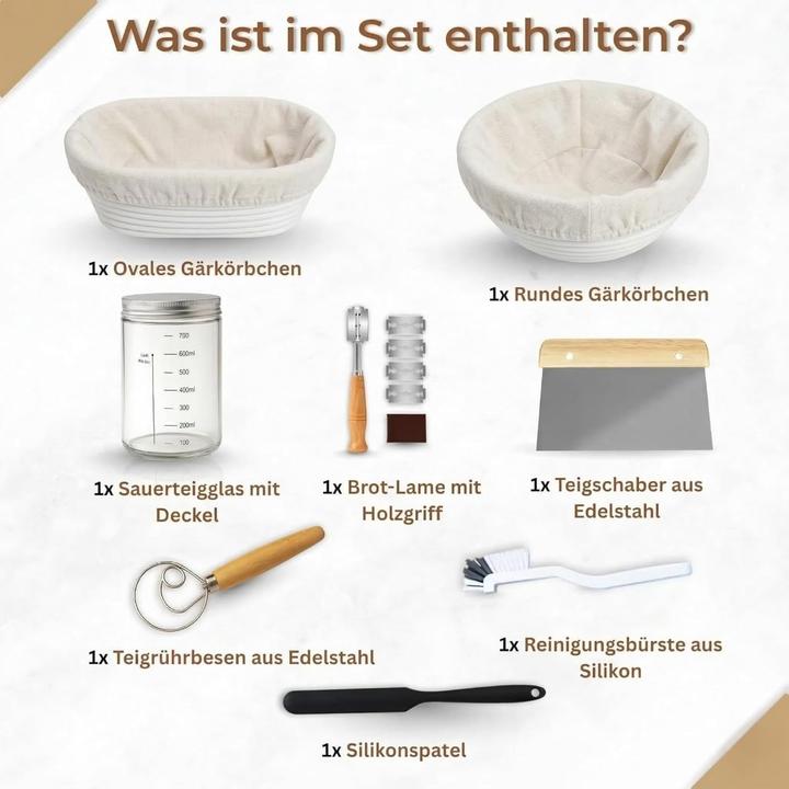 Produktbild Sauerteig-Starter-Set mit Gärkörbchen