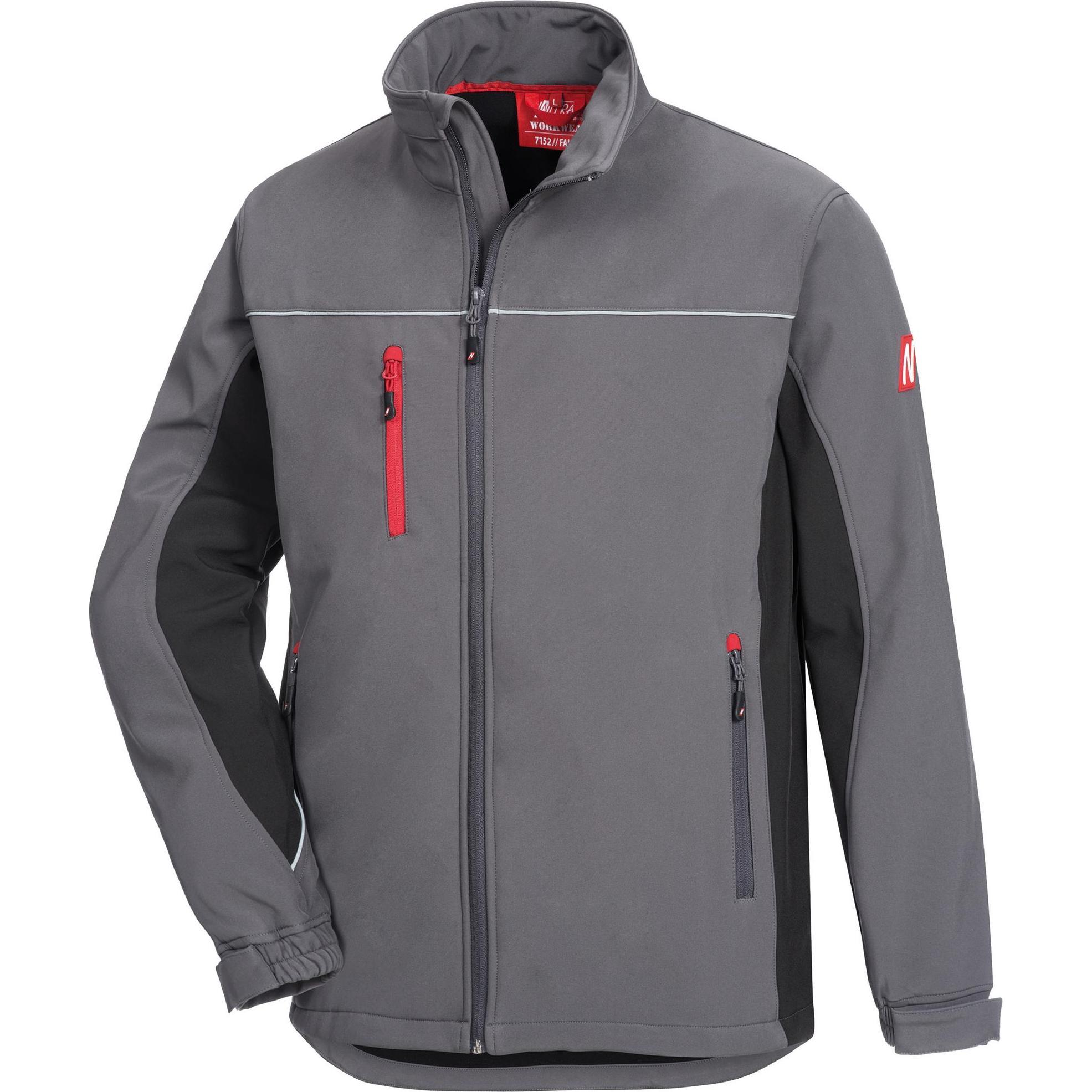 Nitras, Segnaletica di sicurezza, Giacca softshell da uomo "MOTION TEX LIGHT" grigio/nero taglia M