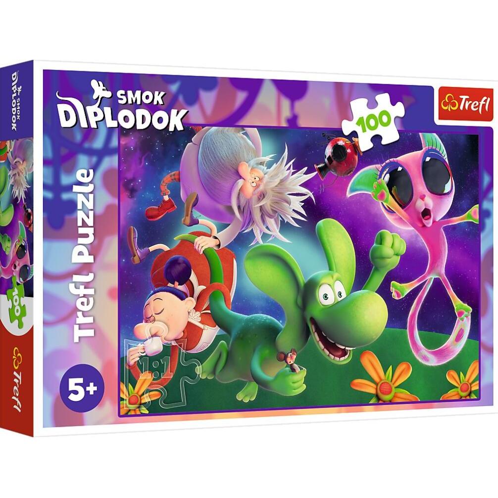 Trefl Multicolore Puzzle 100 - Diplodocus Curioso (100 Pezzi)