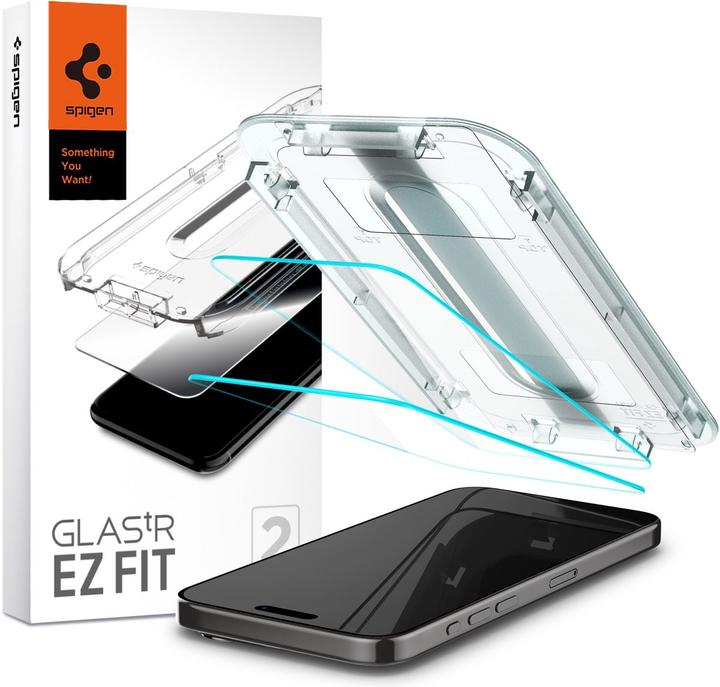 Produktbild Spigen Glas.TR EZ Fit (2 Stk., Apple iPhone 15 Pro)