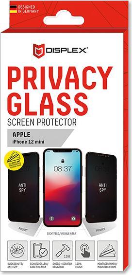 Produktbild Displex Real Glass, Privacy Full Cover Panzerglas (1 Stück, Apple iPhone 12 mini)