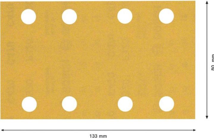Productafbeelding Bosch Professional Zubehör Expert C470 Schuurpapier met 8 gaten voor vlakschuurmachine, 80 x 133 mm, G 320, 10 stuks. (320)