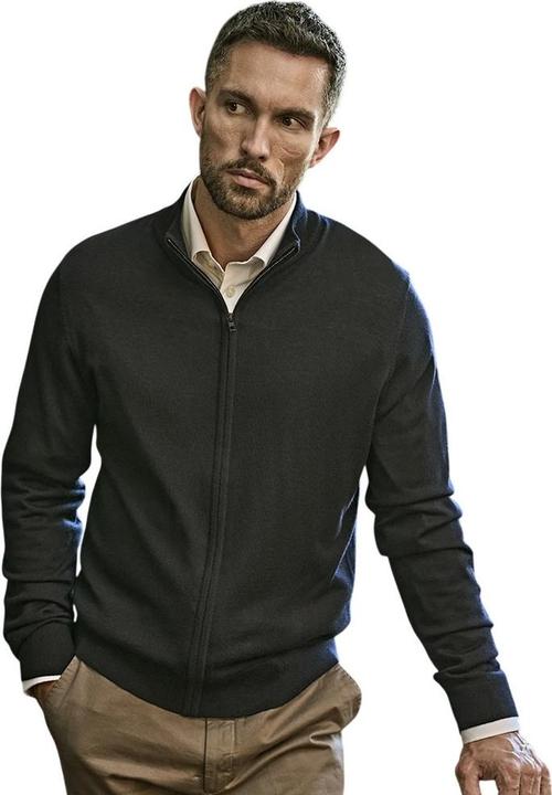 Actual product image Tee Jays Mens Knitted Full Zip Jacket (S)