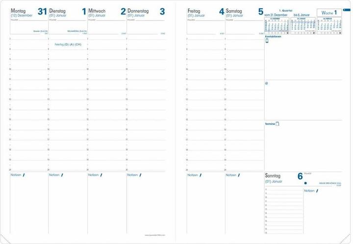 Produktbild Quo Vadis Ersatz Prenote DE GDS. 2021 QV024013 1W/2S A4 (A4)