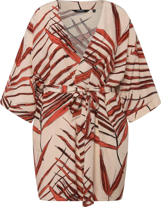 Produktbild Ulla Popken Kimono, Palmen, offene Form, Bindegürtel, 3/4-Arm (54)