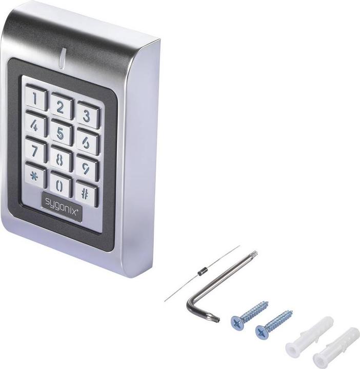 Actual product image Sygonix Code-Tastatur SY-6879940 RFID 12/18V DC IP66 Oberflächenmontage Schwarz (SY-6879940) (Electronic numerical code)