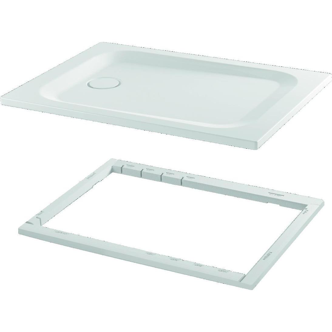 Bette, Duschwanne, Ultra Rechteck-Duschwanne mit Minimum-Wannenträger 1300x800x35mm, mit Antirutsch Pro, 5786