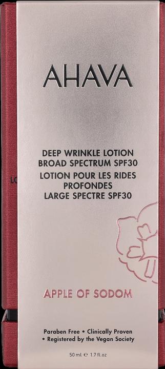 Produktbild Ahava APPLE OF SODOM Deep Wrinkle Lotion - Fortschrittliche Faltenreduzierung SPF 30 (50 ml, Tagescreme, SPF 30)