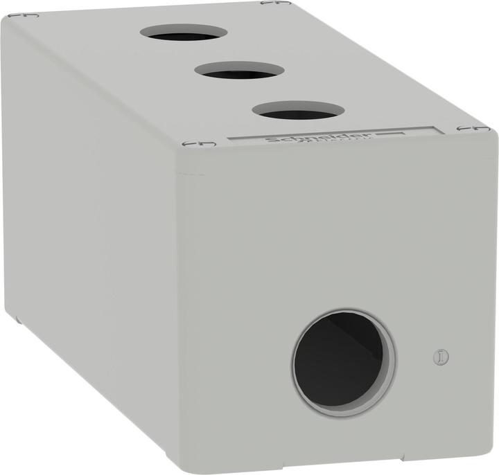 Actual product image Schneider Electric XAPD3503 Empty enclosure XAP metal grey for 3x22mm - CSA (Housing)
