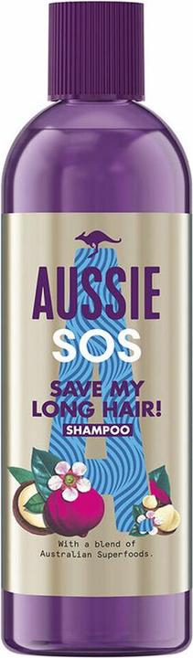 Aussie Vegan Shampoo SOS Save My Long Hair Nourishes Moisturizes Shine Macadamia Nut Oils 290ml (290 ml, Flüssiges Shampoo)