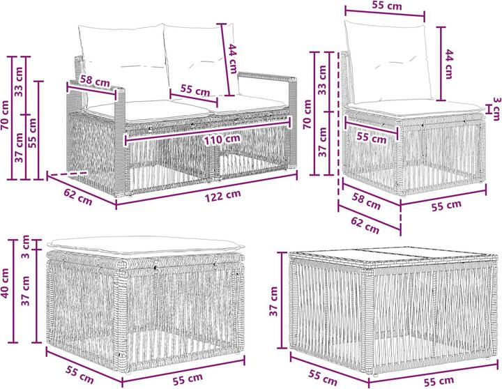 Produktbild vidaXL Garten-Sofa