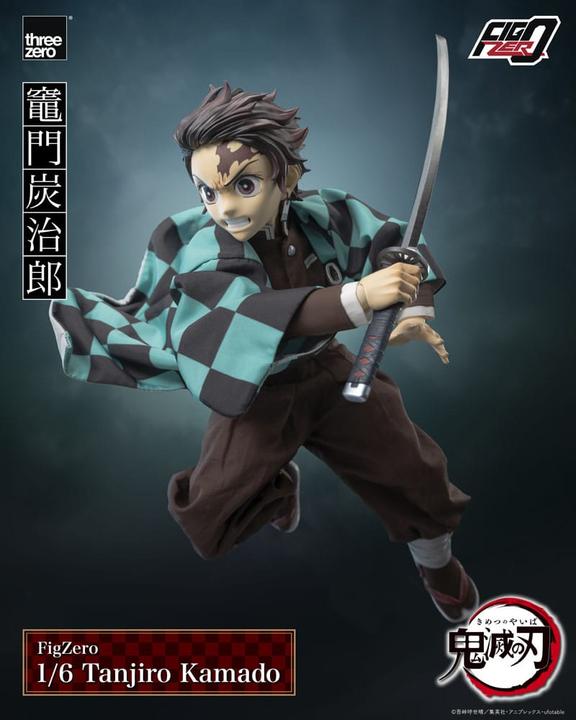 Actual product image ThreeZero Demon Slayer: Kimetsu no Yaiba FigZero action figure 1/6 Tanjiro Kamado 27 cm