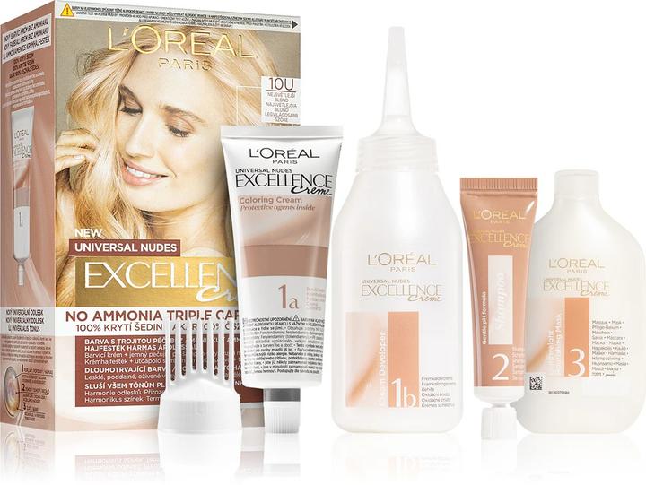 Image du produit L'Oréal Paris L'OrÃ©al Paris - Permanent hair color Excellence Universal Nudes Excellence 48 ml - Nuance : 10U The (10U Blond le plus clair)