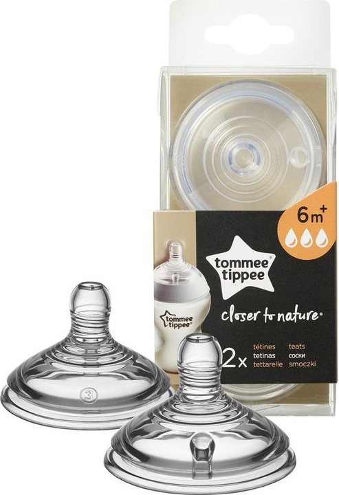 Produktbild Tommee Tippee Easi-Vent Sauger Babyflaschenaufsatz Rund Schneller Durchfluss