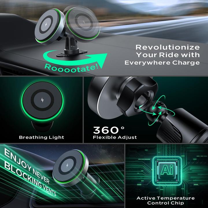 Image du produit Hinyx Magnetische Auto-Handyhalterung mit Ladefunktion