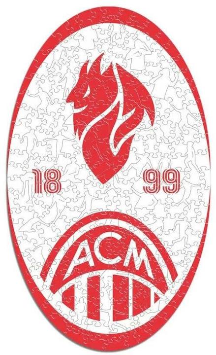 Actual product image Iconic AC Milan - Retro Logo - Wooden Puzzle Size M (270 pieces) (270 pieces)