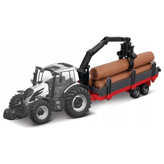 Thumbnail - Bburago Diecast 1:43 Farmaland Valtra N174 with accessories Ages 3+ 18-31704