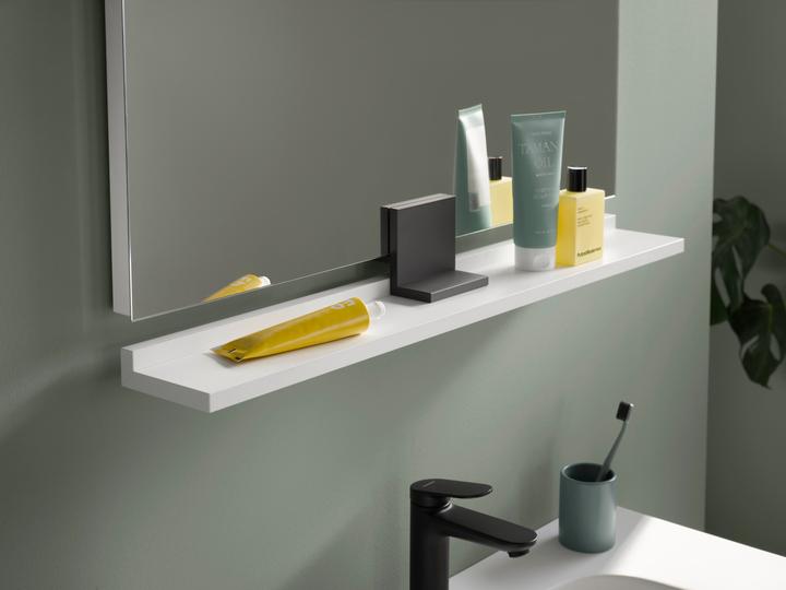 Productafbeelding Duravit Sivida Spiegel, Diamantschwarz Matt, 450x36x650mm, Aufsatzleuchte, Sensorschalter, Netzansch (45 x 65 cm)