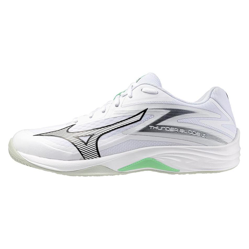 Mizuno, Unisex, Hallenschuhe, Thunder Blade Z (41), Weiss, Grün, Schwarz