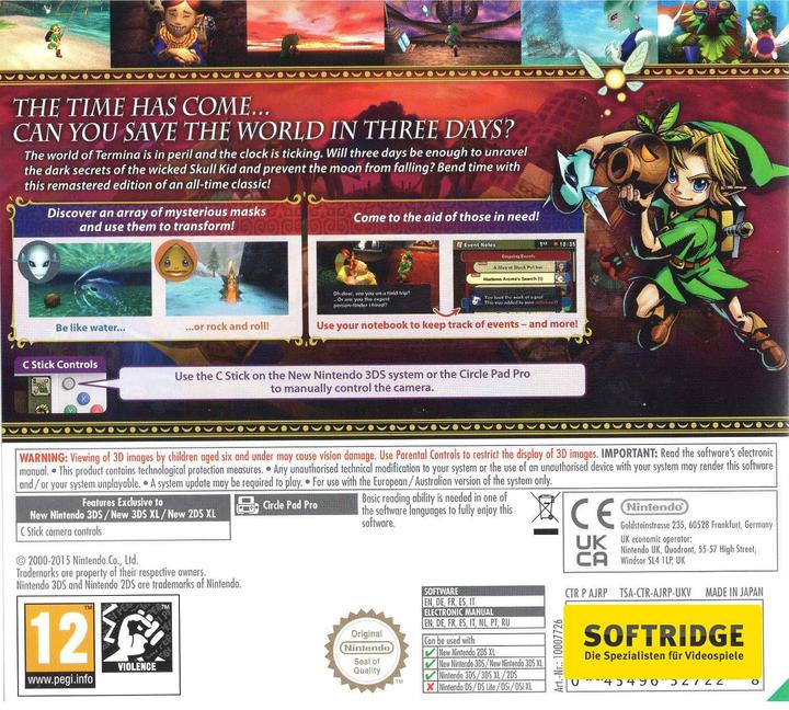 Image du produit Nintendo The Legend of Zelda : Majora's Mask 3D (3DS, EN)