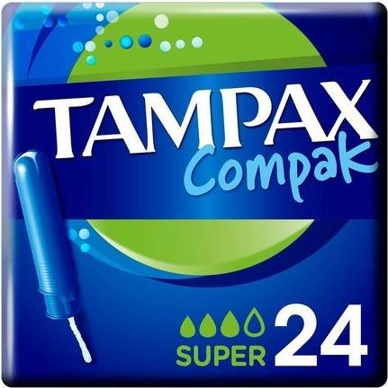 Produktbild Tampax Compak Super Tampons with Applicator 24 Count (24x)