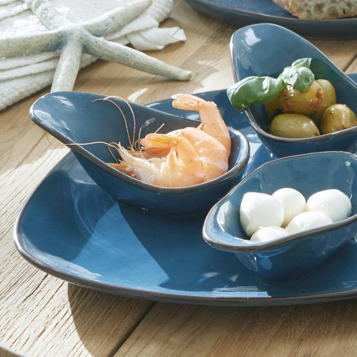 Produktbild Loberon Servierschälchen 6er Set Biarré blau
