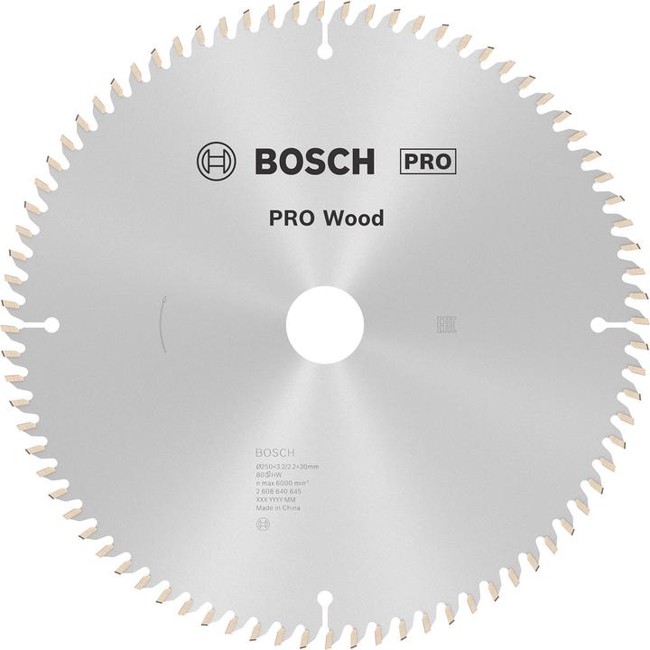 Produktbild Bosch Professional Zubehör PRO Wood Kreissägeblatt, 250 x 3.2 x 30 mm