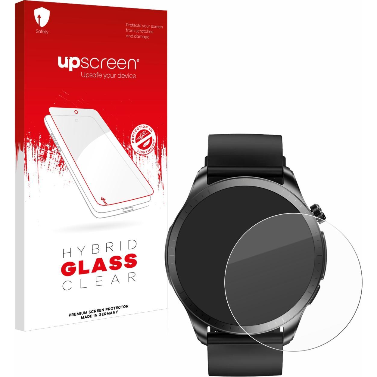upscreen Schutzglas Schutzfolie Displayschutz Display Schutz Glas Folie klar, Smartwatch Schutzfolie, Transparent