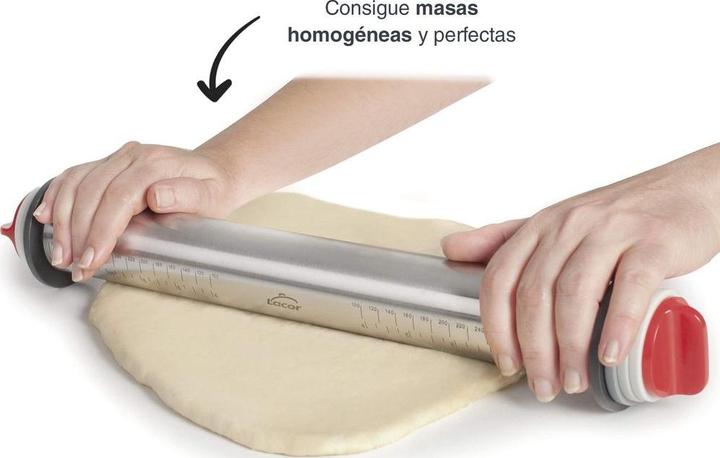 Productafbeelding Lacor Roestvrijstalen deegroller met ringen