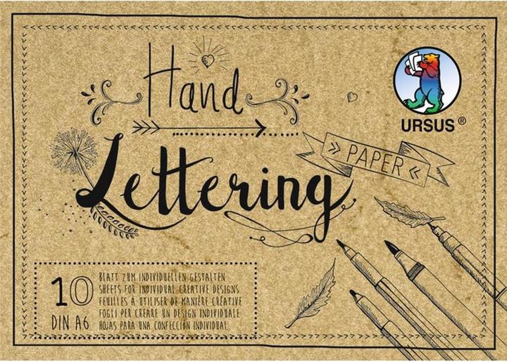 Image du produit Ursus Bloc-notes Handlettering A6, 190 g/m², 10 feuilles, brun (A6)