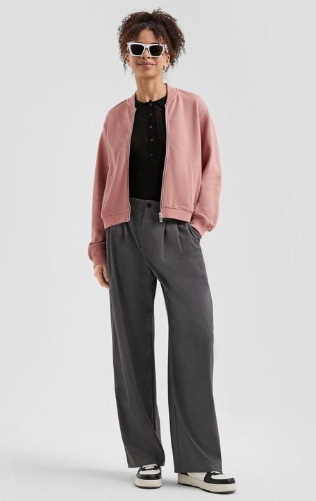 Produktbild s.Oliver Sweatshirt Sweatshirt im Blousonstyle mit Strukturmuster (L)