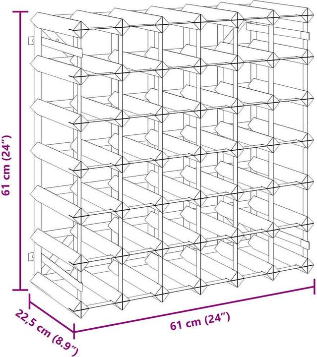 Actual product image vidaXL Dorkas (61 x 22,5 x 61 cm, 42 Fl.)