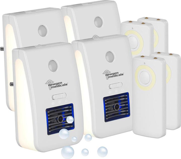 Actual product image Newgen medicals Set of 4 2in1 Ionizer Air Purifier & Night Light (20 m²)