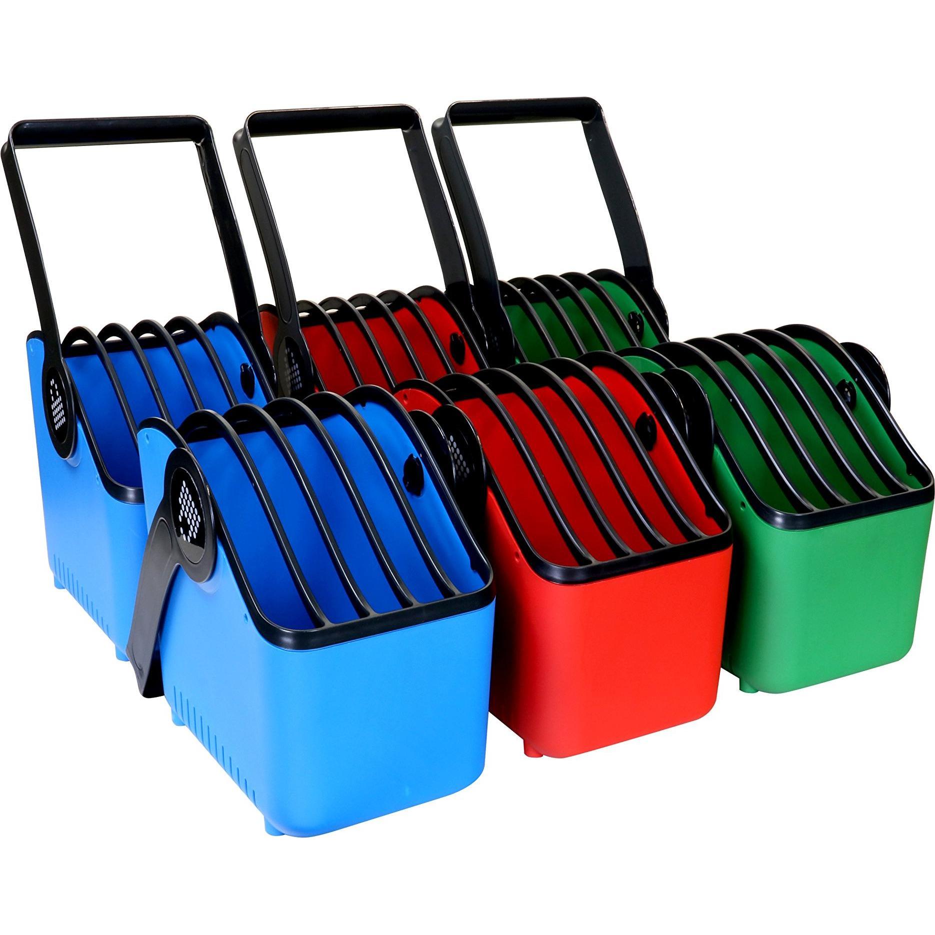 Menatwork Large Basket Up To (6 Ports), Dockingstation + USB Hub, Grün, Blau, Rot