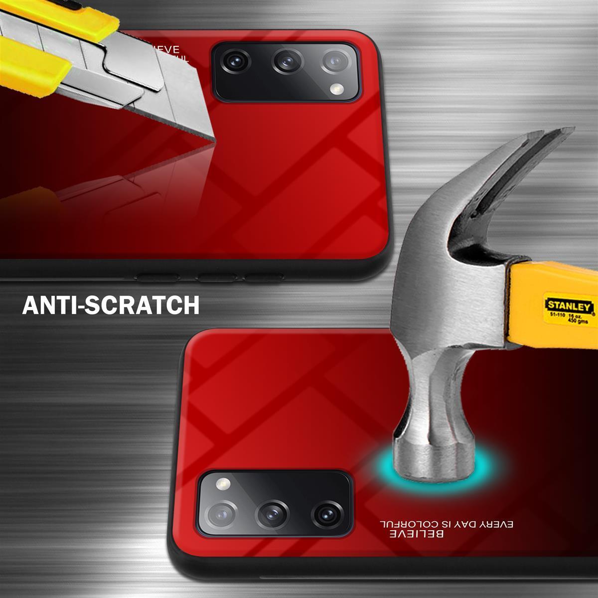 Thumbnail - Cadorabo TPU 2 Farben Glas Cover (Samsung Galaxy S20 FE), Smartphone Hülle, Schwarz